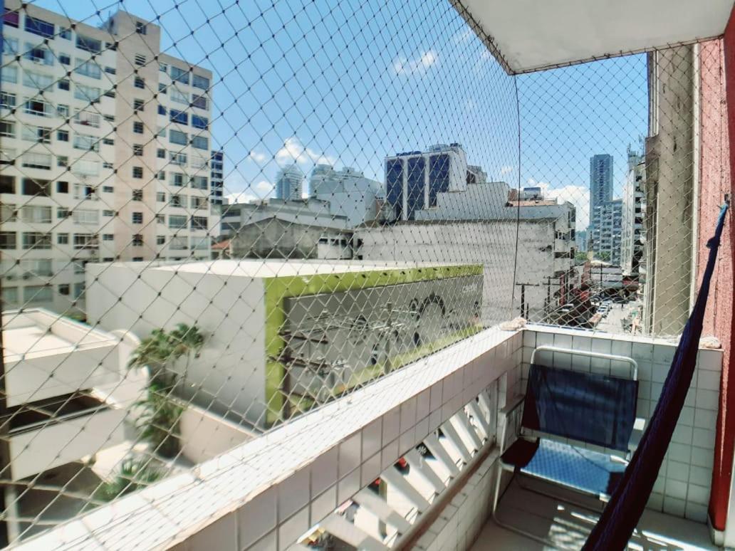 Apartamento Vento E Mar - 2 Quartos Com Sacada Na Quadra Da Praia Do Gonzaga Santos  Extérieur photo