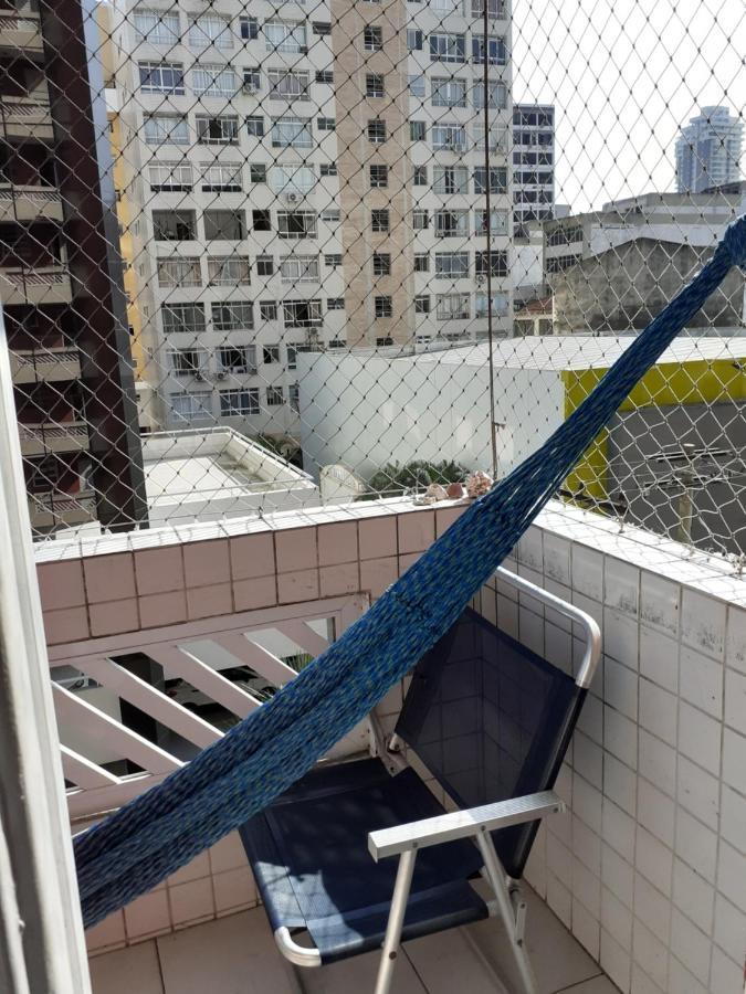 Apartamento Vento E Mar - 2 Quartos Com Sacada Na Quadra Da Praia Do Gonzaga Santos  Extérieur photo
