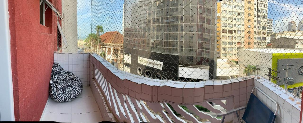 Apartamento Vento E Mar - 2 Quartos Com Sacada Na Quadra Da Praia Do Gonzaga Santos  Extérieur photo